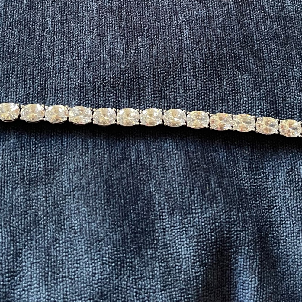 Crystal oval shape Tennis bracelet